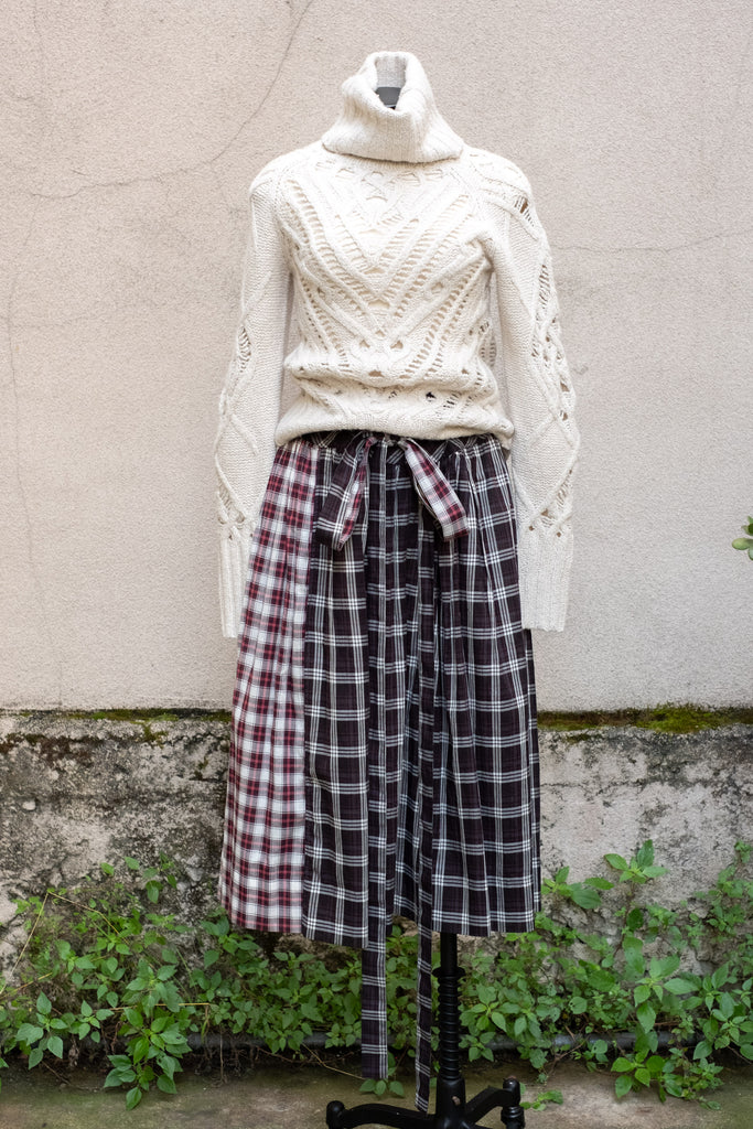 Marc Jacobs Collection Mixed Plaid Midi Skirt | ShopRelove