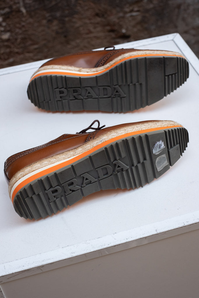 Prada Espadrille Flat Form Oxford