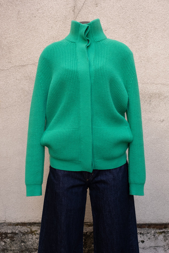 Tom Ford Ribbed Wool Cashmere Button Front