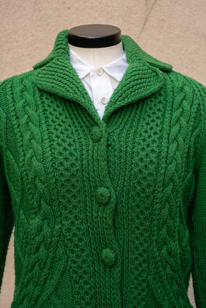 Vintage Wool Cable Knit Cardigan