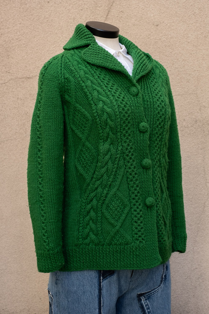 Vintage Wool Cable Knit Cardigan