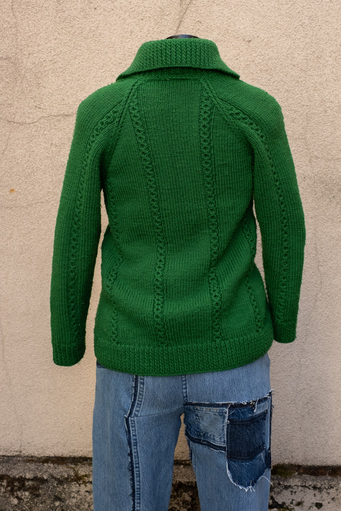 Vintage Wool Cable Knit Cardigan