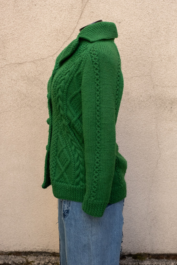 Vintage Wool Cable Knit Cardigan