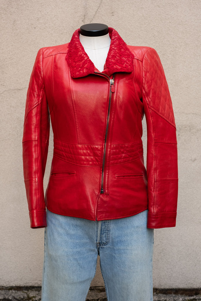 Vintage Roberto Cavalli Leather Moto