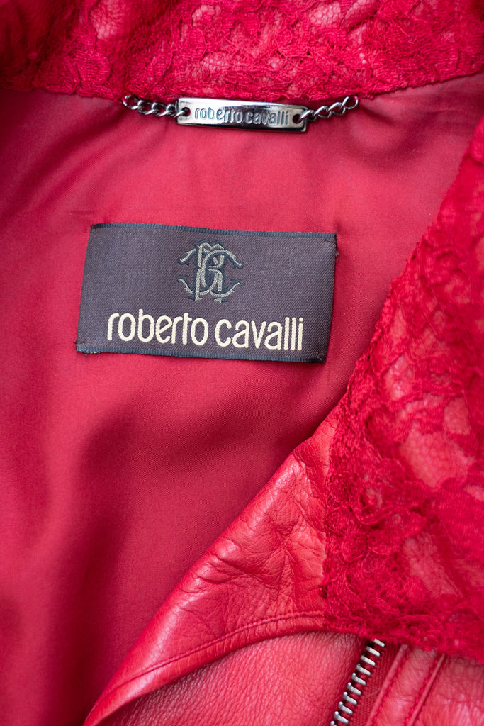 Vintage Roberto Cavalli Leather Moto