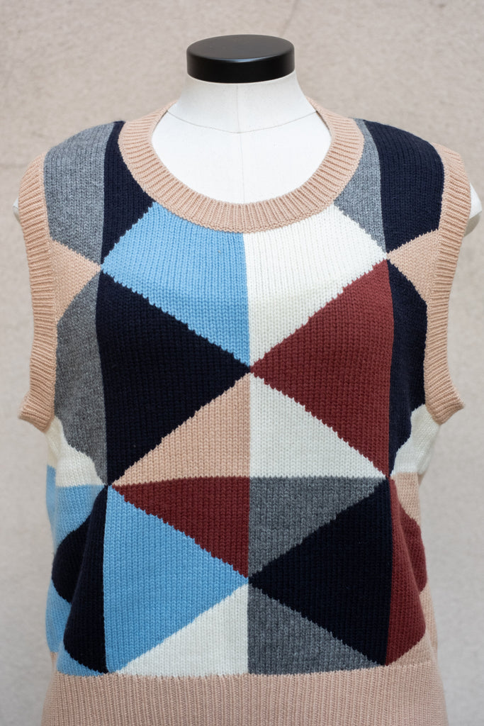 Chinti & Parker Geometric Sweater Vest