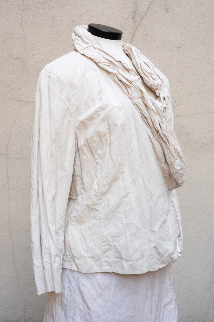 Oska Y2K Crinkle Cotton Maxi Skirt Suit